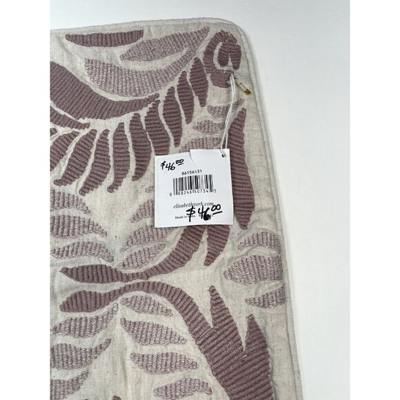 ELISABETH YORK 15"x35" Olivia Pink Lotus Embroidered PILLOW CASE Sham Home Decor - Picture 8 of 8